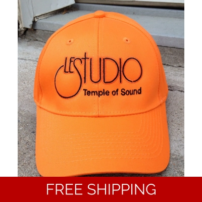 Le Studio Baseball Hat Orange Black Front Logo TOS